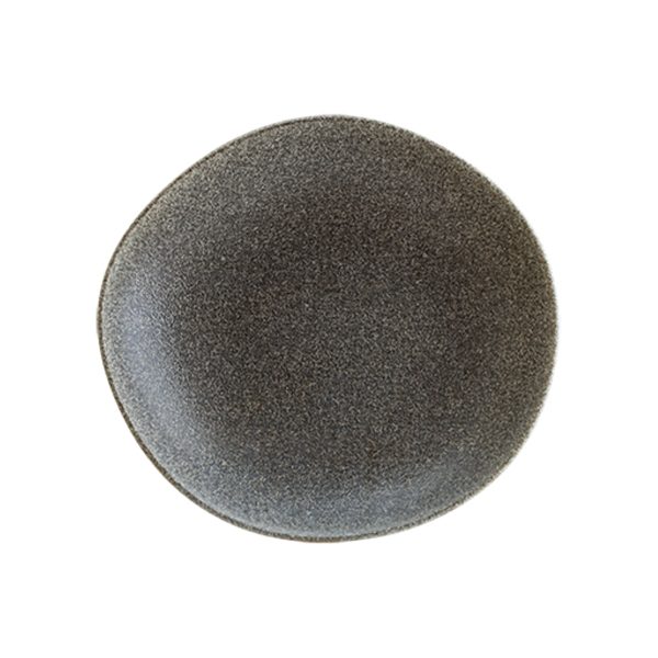 Bonna Luca Matt Brown Porcelain Vago Flat Plate 15cm
