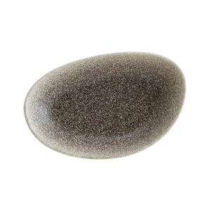 Bonna Luca Matt Kahve Porselen Vago Oval Kayık Tabak 15x8,5cm