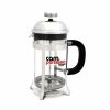 Kuvarz Cam French Press 600ml Metal