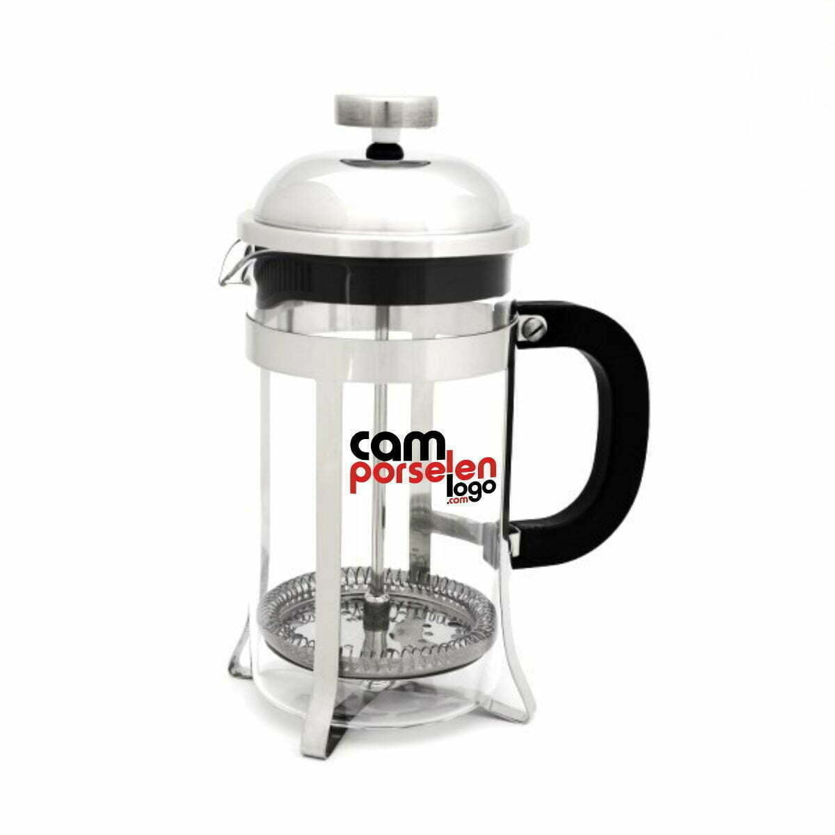 Kuvarz Cam French Press 600ml Metal 1 Kuvarz Cam French Press 600ml Metal