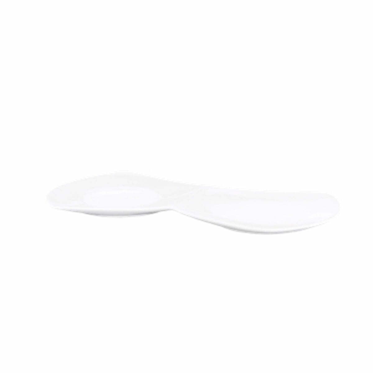 Güral Porselen Atina Bölmeli Sos Tabağı 24x13cm 1 Güral Porselen Atina Bölmeli Sos Tabağı 24x13cm