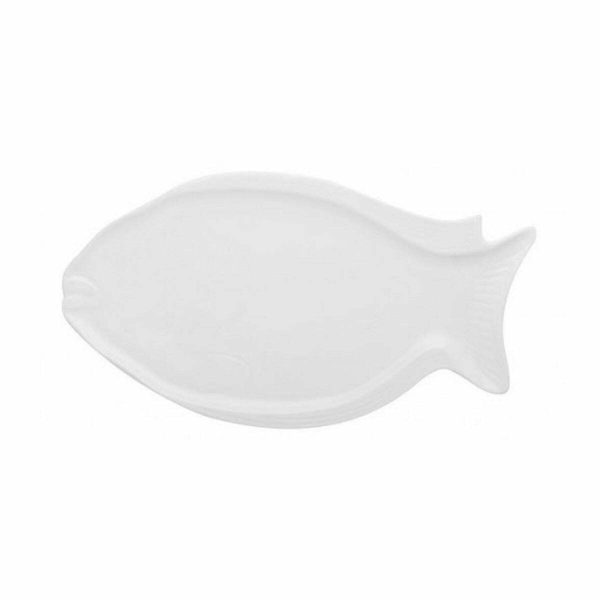 Gural Porcelain Relief Fish Plate 35x19
