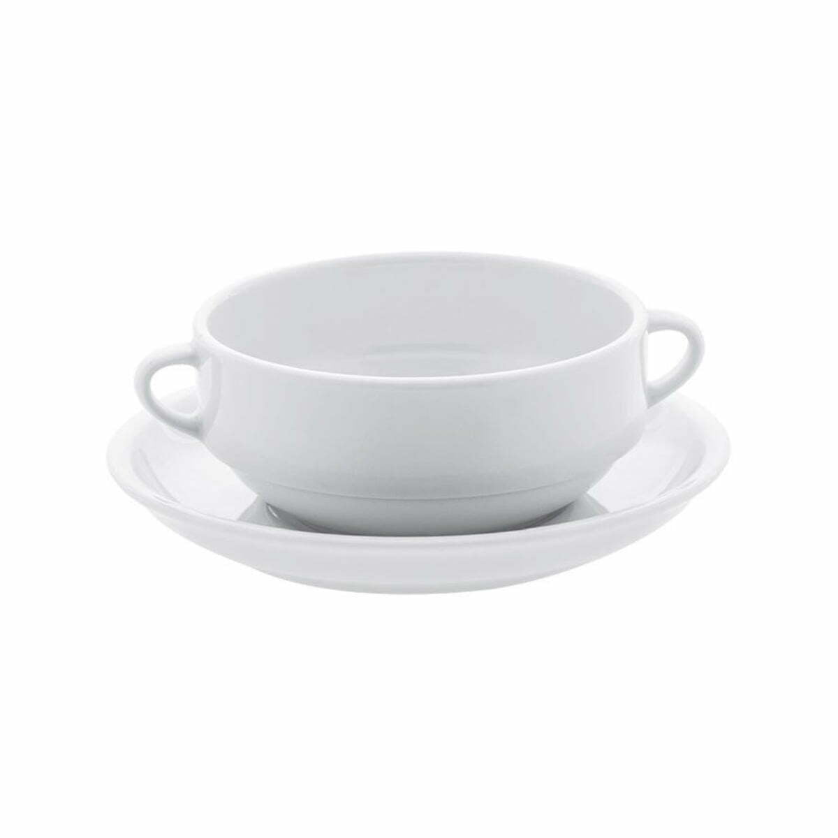 Güral Porselen Enternasyonel Konsome Kase 12cm ve Tabağı 1 Güral Porselen Enternasyonel Konsome Kase 12cm ve Tabağı