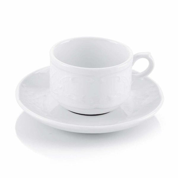 Güral Porselen Flora Çay Fincan ve Tabağı 250cc