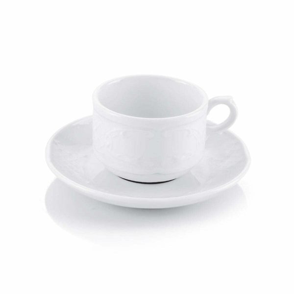 Gural Porcelain Flora Coffee Cup and Saucer 120cc