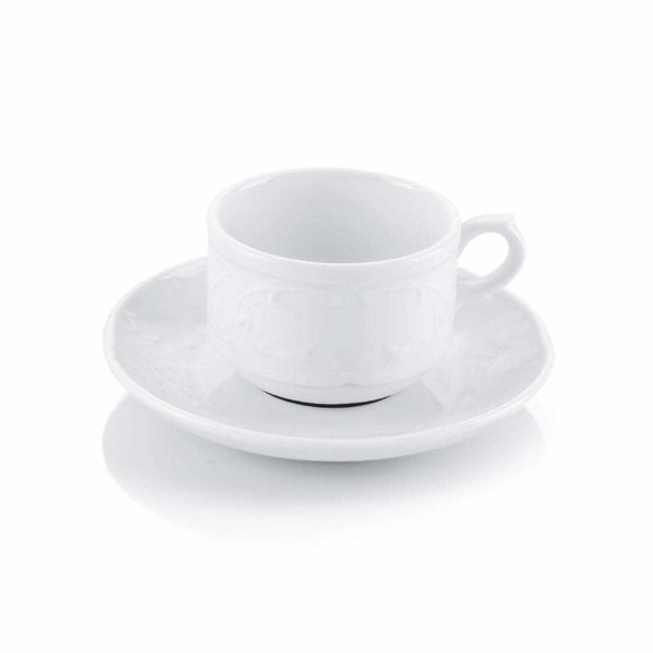 Güral Porselen Flora Kahve Fincan ve Tabağı 160cc