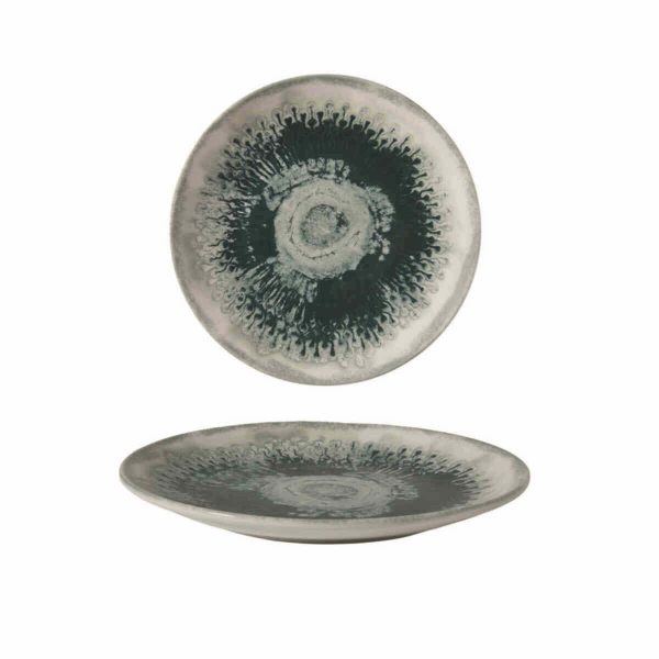 Gural Porcelain Green Drop Flat Plate 19cm