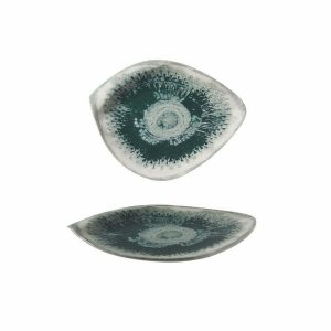 Güral Porselen Green Drop Hawaii Düz Tabak 34cm