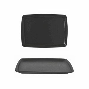 Güral Porselen Blackmatt Orlando Servis Tabağı 31x23cm