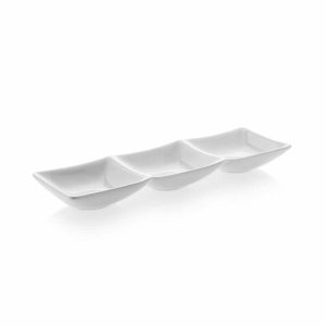 Güral Porselen 3 Bölmeli Sos Tabağı 25x8cm