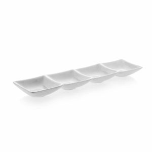 Güral Porselen 4 Bölmeli Sos Tabağı 33x8