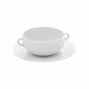 Güral Porselen Karizma Konsome Kase 12cm ve Tabağı