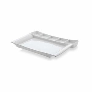 Güral Porselen Milano Bölmeli Servis Tabağı 32x23cm
