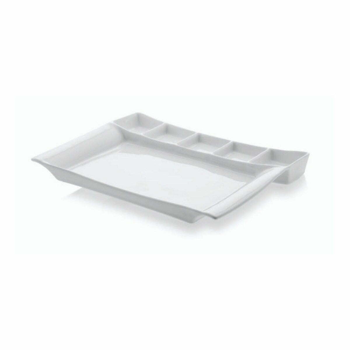Güral Porselen Milano Bölmeli 37x26cm Servis Tabağı 1 Güral Porselen Milano Bölmeli 37x26cm Servis Tabağı