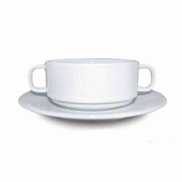 Güral Porselen Madrid Konsome Kase 10cm ve Tabağı
