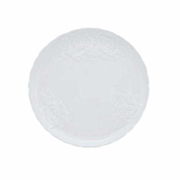 Gural Porcelain Rose Relief Flat Plate 27cm