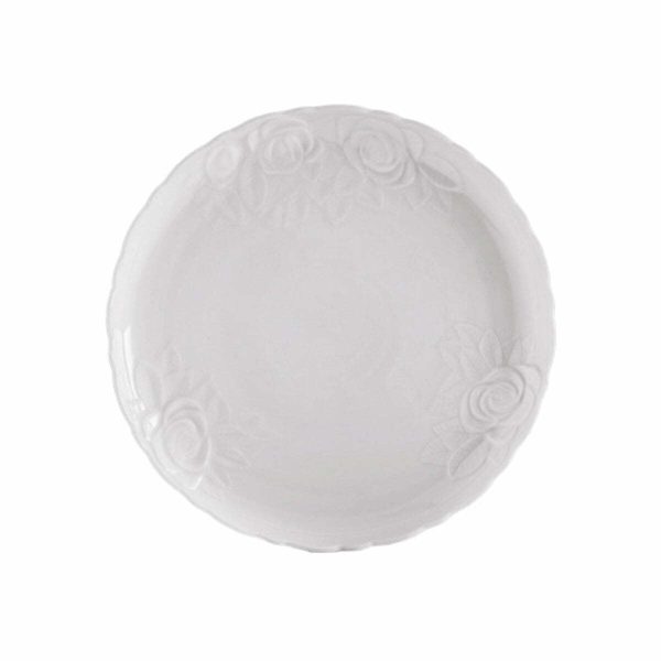 Güral Porselen Buffet Rose Rölyefli Düz Tabak 36cm