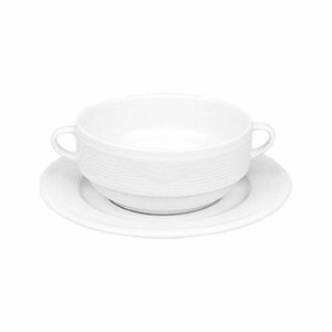 Güral Porselen Satürn Konsome Kase 11cm ve Tabağı