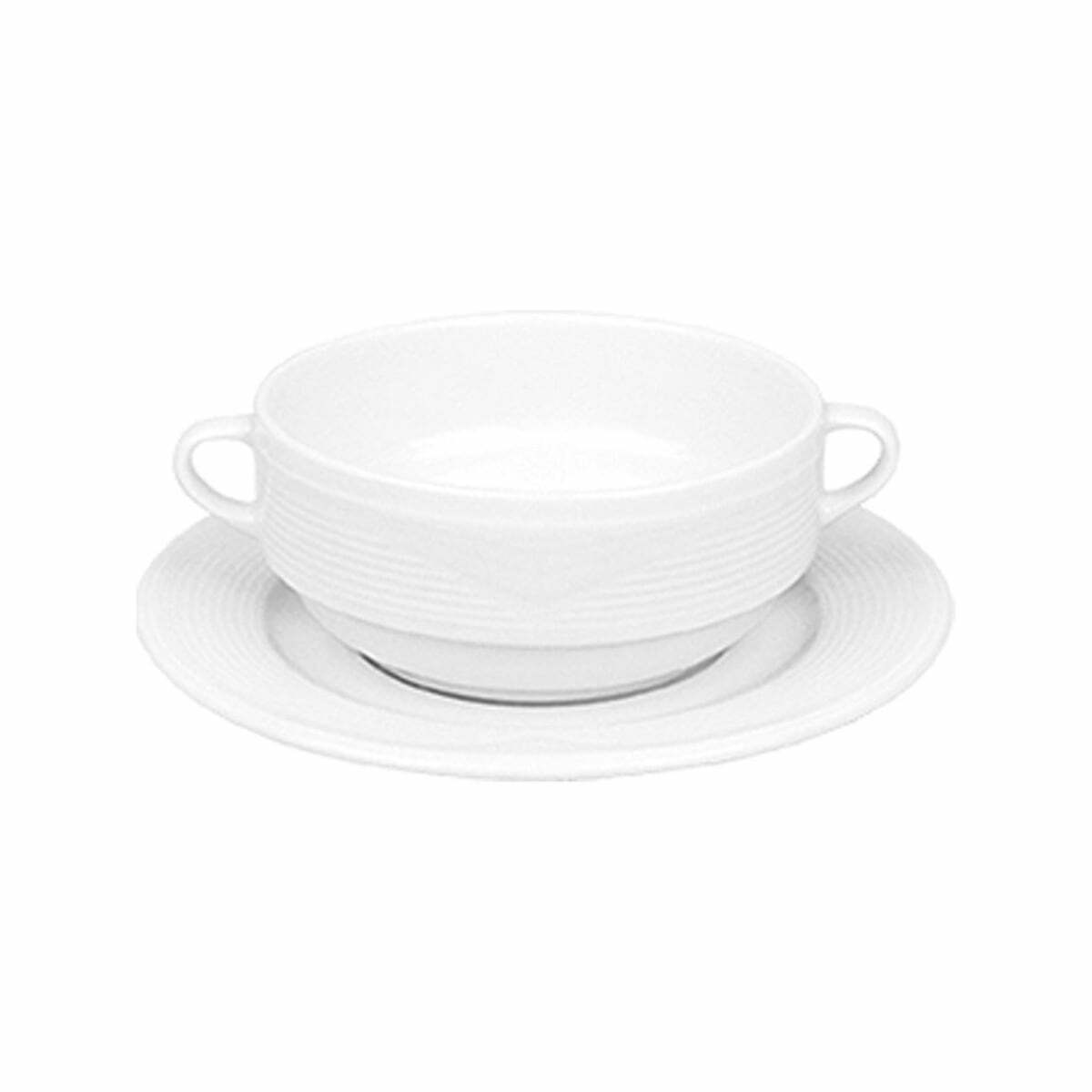 Güral Porselen Satürn Konsome Kase 12cm ve Tabağı 1 Güral Porselen Satürn Konsome Kase 12cm ve Tabağı