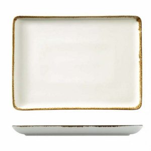 Kütahya Porselen Corendon Krem Düz Tabak 18x13cm