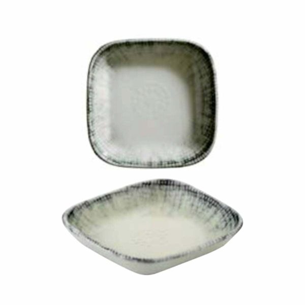 Kutahya Porcelain Corendon Reactive Cream Nano Appetizer Plate 12x12cm