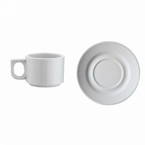Kütahya Porselen Pera Espresso Kahve Fincanı ve Tabağı 128cc