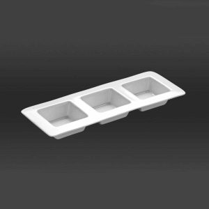 Kütahya Porselen Tavola 3 Bölmeli Servis Tepsisi 36x13,5cm