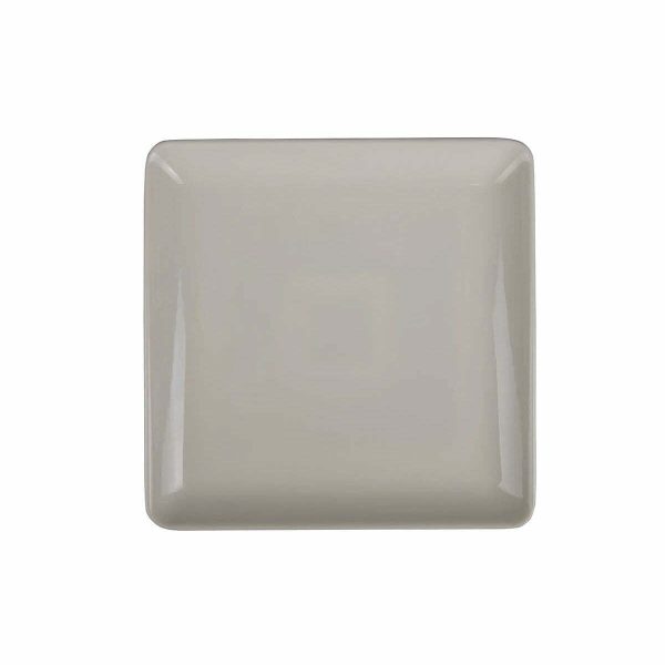 Kutahya Porcelain Tan Cream Flat Plate 19x19cm