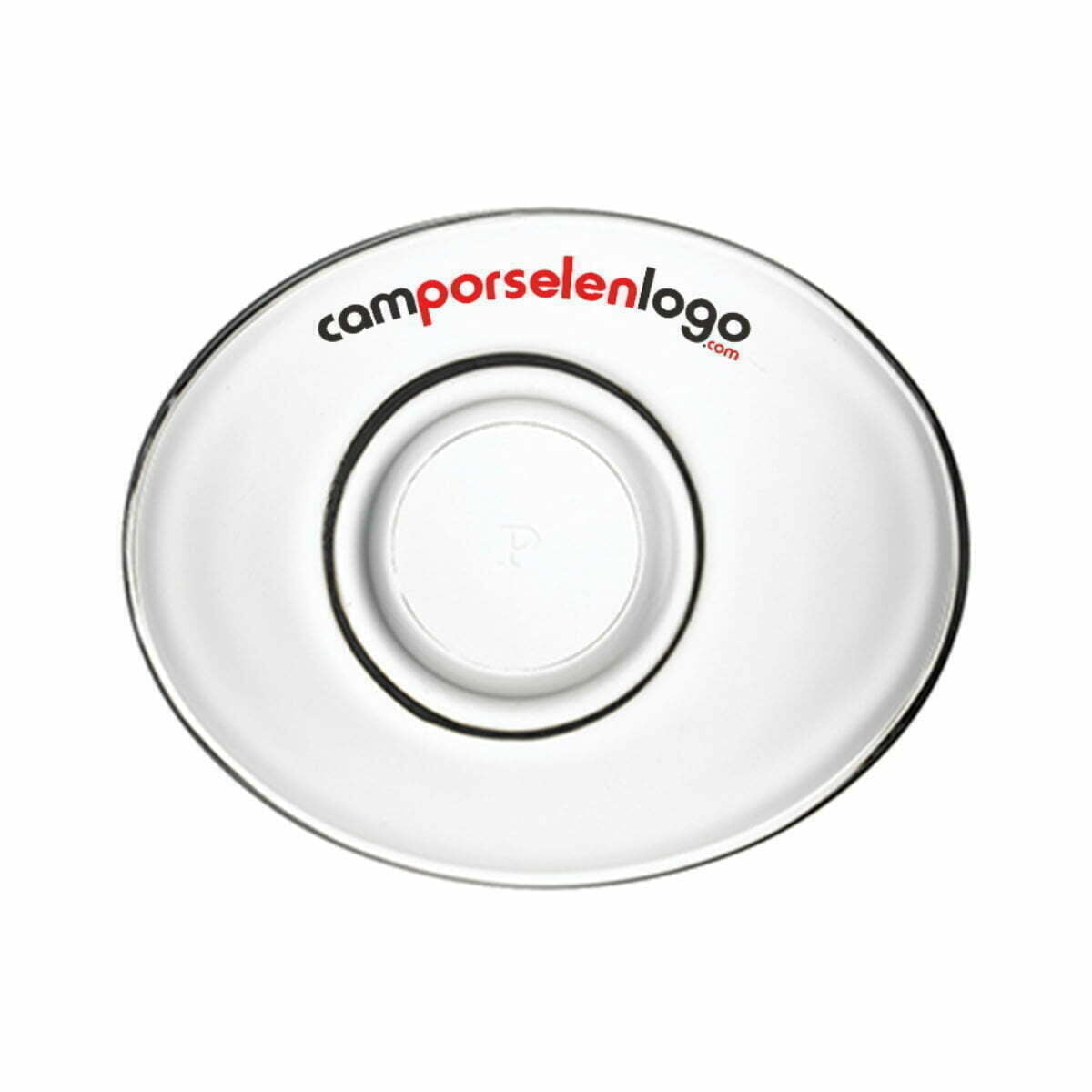 Logo Printed Pasabahce Tea Plate Aqua - Camporselenlogo