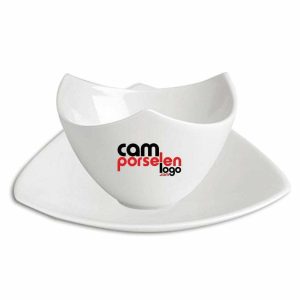 Porland Porselen Üçgen Tabak Lotus 29cm