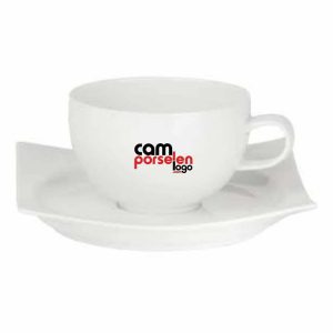 Porland Porselen Tabaklı Çay Fincanı Zen