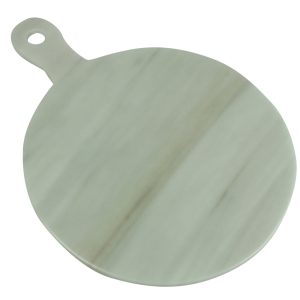 Kuvarz Daire Kulplu Mermer Sunum Tabağı 33x33cm