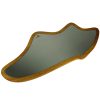 Kuvarz Asimetrik Ahşap ve Çelik Sunum Tablası Iroko 62x26cm