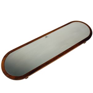 Kuvarz Dikdörtgen Pide Ahşap ve Çelik Sunum Tablası Iroko 74x22cm