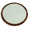 Kuvarz Pizza Mermer ve Çelik Sunum Tablası Iroko 34cm