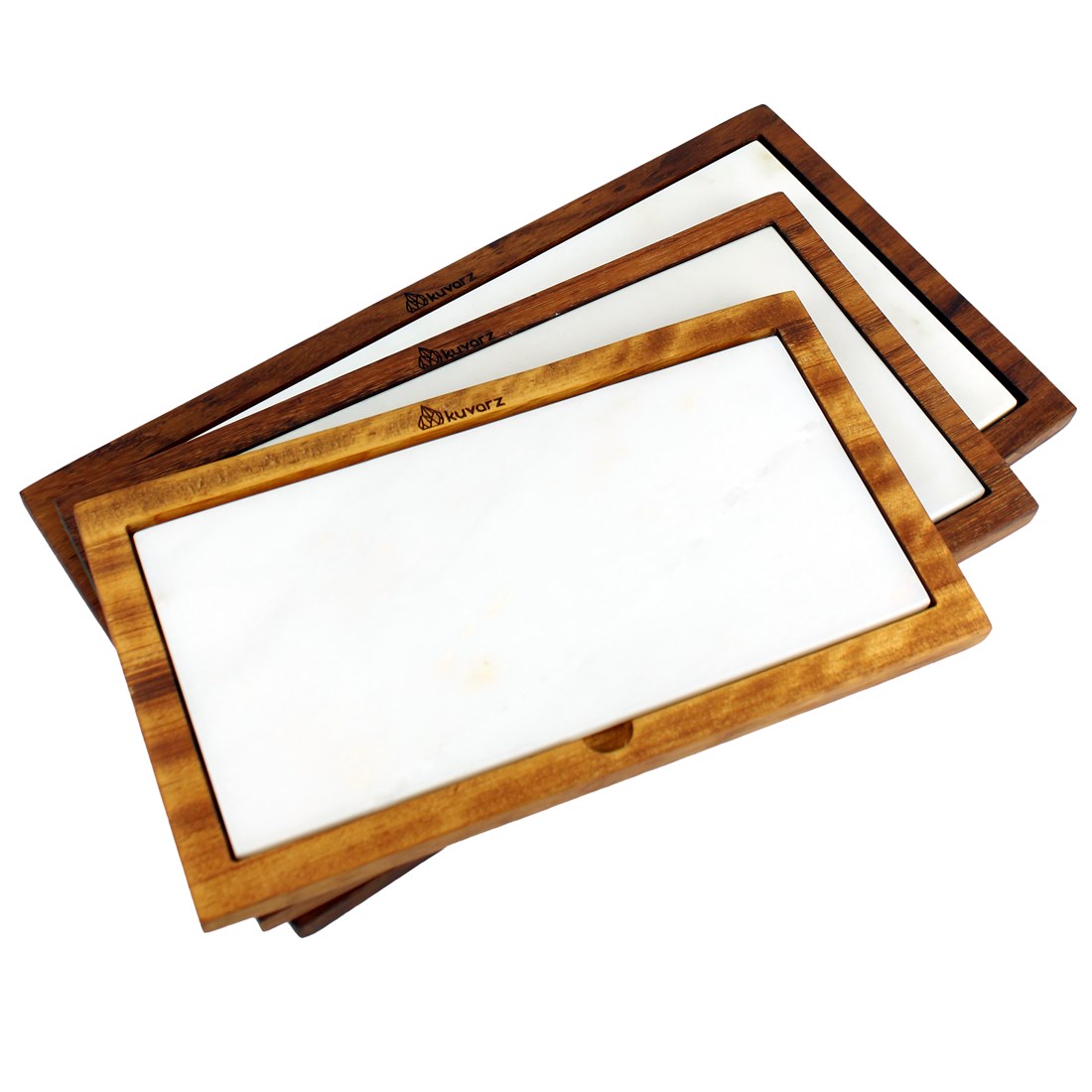 Kuvarz Dikdörtgen Ahşap ve Mermer Tablası Kayın 39x21cm 2 Kuvarz Dikdörtgen Ahşap ve Mermer Tablası Kayın 39x21cm - Image 2