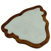 Kuvarz Boğa Biftek Ahşap ve Mermer Sunum Tablası Iroko 25x29cm