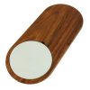 Kuvarz Dikdörtgen Ahşap ve Mermer Düzenleme Sunum Tablası Iroko 54x24cm