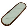 Kuvarz Dikdörtgen Ahşap ve Mermer Düzenleme Sunum Tablası Iroko 60x20cm