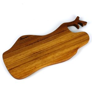 Kuvarz Geyik Ahşap Servis Sunumu Iroko 44x20cm