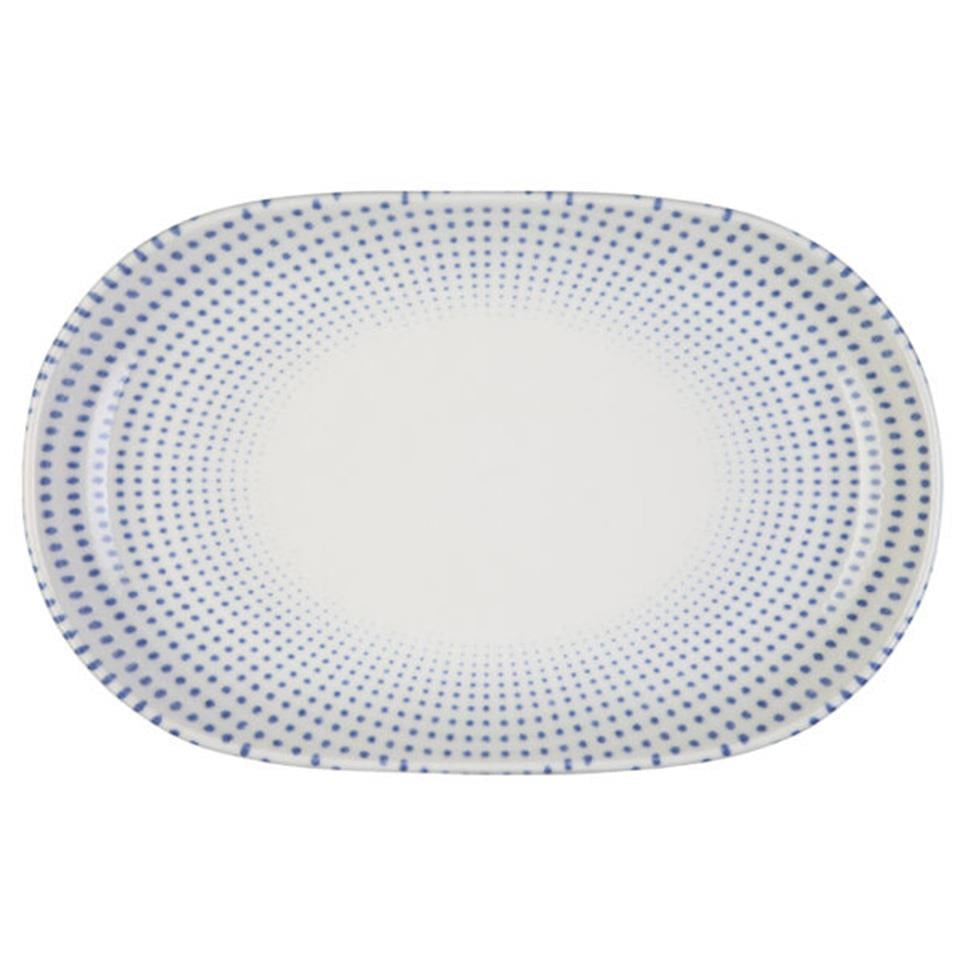 Id Fine Harmony Blue Magnus Oval Kayık Tabak 37 cm 1 Id Fine Harmony Blue Magnus Oval Kayık Tabak 37 cm