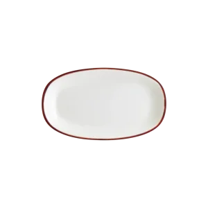 Bonna Linea Burgundy Gourmet Oval Kayık Tabak 15*8.5 cm