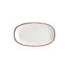 Bonna Linea Burgundy Gourmet Oval Kayık Tabak 24*14 cm
