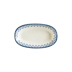 Bonna Esnaf Mid White Gourmet Oval Kayık Tabak 15*8.5 cm