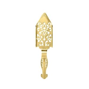 Biradlı Absınthe Kaşığı (Altın) (16X4,1 Cm)