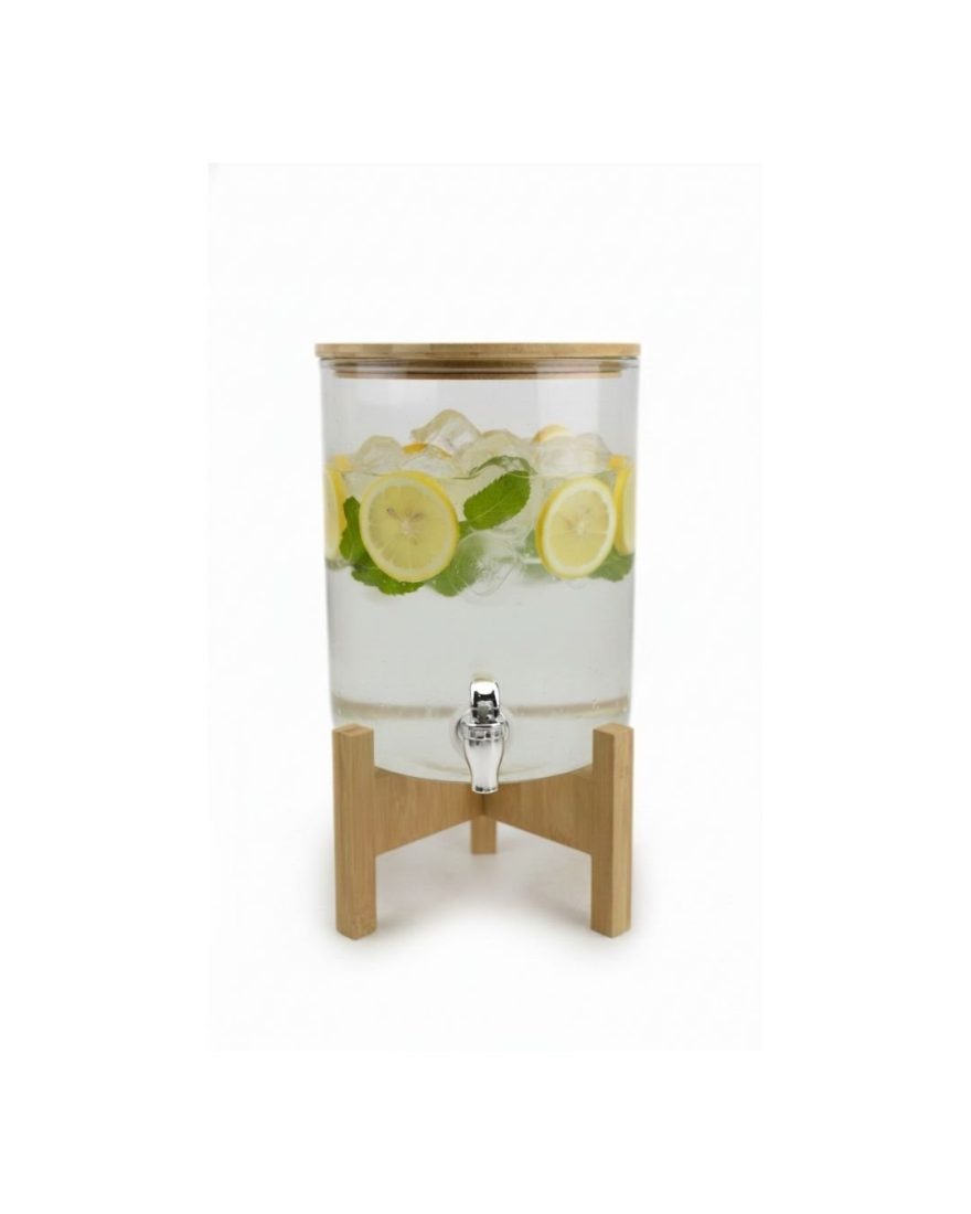 Biradlı Akasya Standlı Cam Dispenser (6,5 L) 1 Biradlı Akasya Standlı Cam Dispenser (6,5 L)
