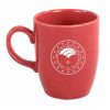 Kırmızı Seramik Oval Kupa Mug